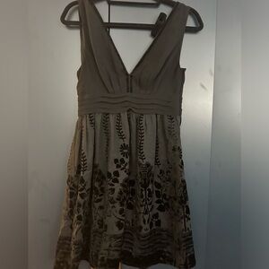 Black dress with velvet flowers